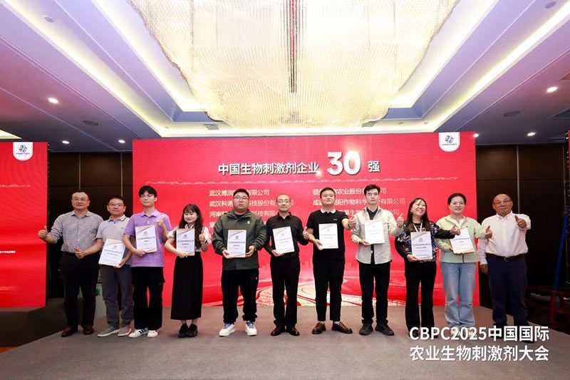CBPC 2025｜新朝陽(yáng)榮獲“2025中國生物刺激劑企業(yè)30強”稱(chēng)號